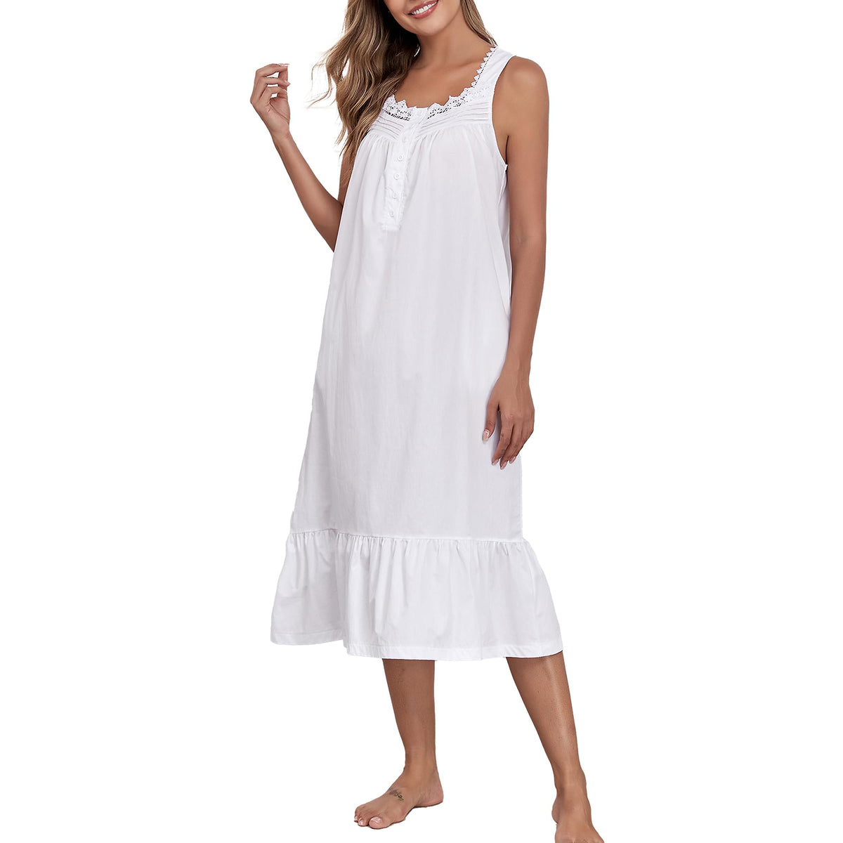 Viakeo 100% Cotton Nightgown for Women