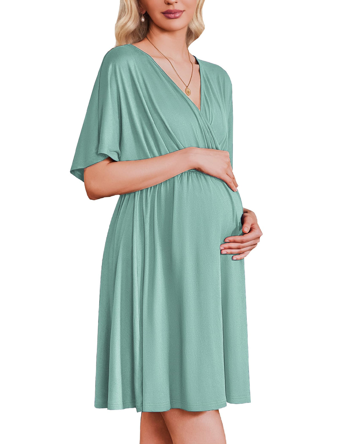 Ekouaer Labor and Delivery Gown Nursing Nightgown Birthing Pajamas Dress