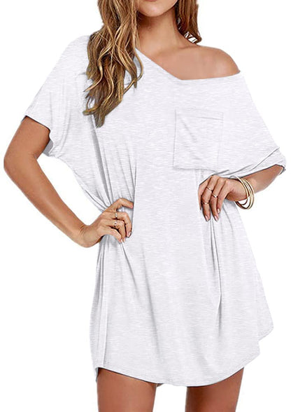 Ekouaer Cotton Nightgowns for Women Oversized Sleep Shirt Tshirt Night Gown