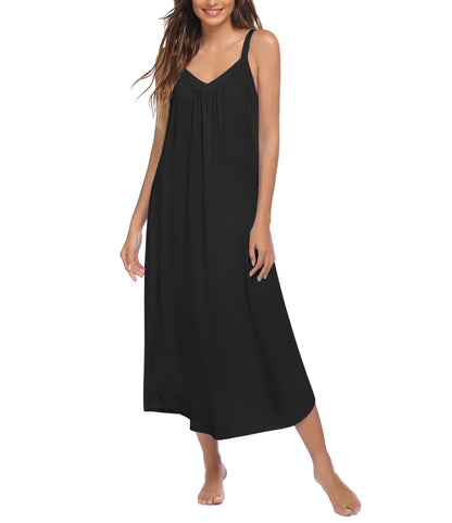 Ekouaer Womens Sleeveless Nightgown Slip Sleep Dress Full Length Loungewear