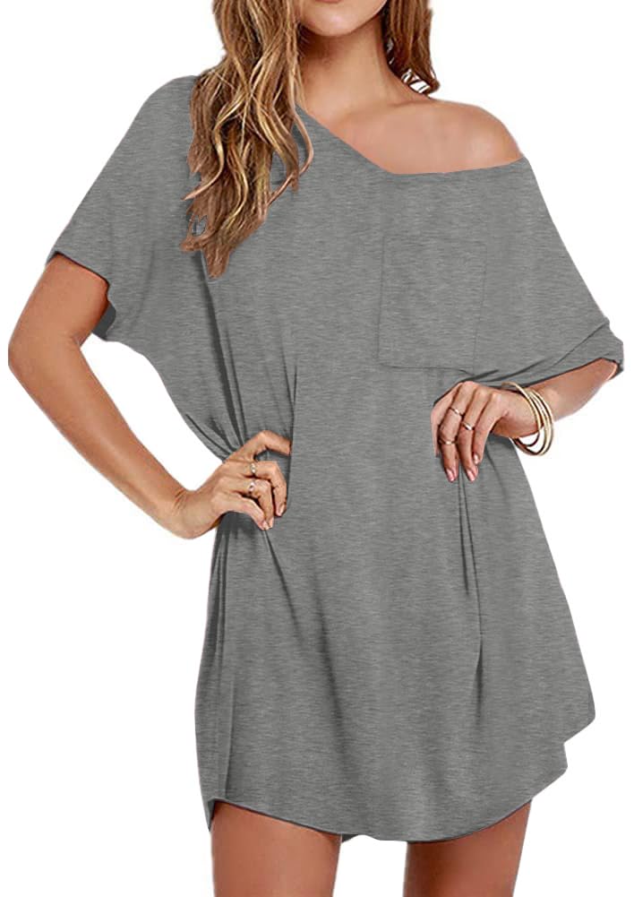 Ekouaer Cotton Nightgowns for Women Oversized Sleep Shirt Tshirt Night Gown
