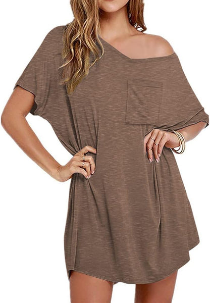 Ekouaer Cotton Nightgowns for Women Oversized Sleep Shirt Tshirt Night Gown