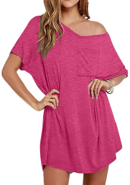Ekouaer Cotton Nightgowns for Women Oversized Sleep Shirt Tshirt Night Gown