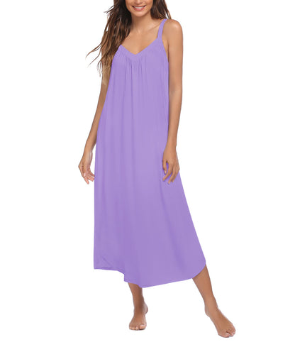 Ekouaer Womens Sleeveless Nightgown Slip Sleep Dress Full Length Loungewear