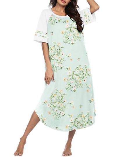 Ekouaer Nightgowns for Women Cotton Long Night Gowns Plus Size Moo Moos