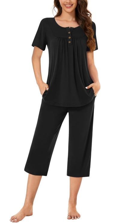 Bestbee Pajamas for Women Set 2 Piece Outfits Soft Sleepwear Ladies Pj Sets