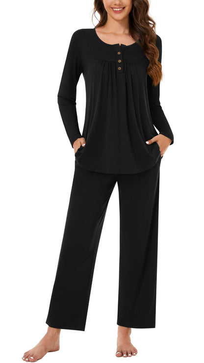 Bestbee Women's Pajama Sets 2 Piece Fall Lounge Outfits Ladies Pj Sets