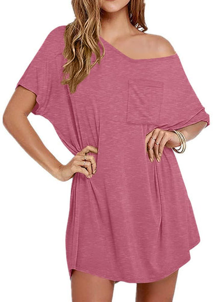 Ekouaer Cotton Nightgowns for Women Oversized Sleep Shirt Tshirt Night Gown