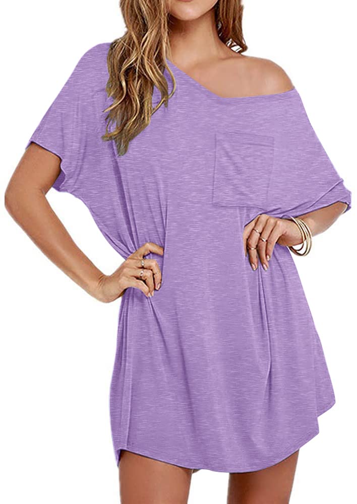 Ekouaer Cotton Nightgowns for Women Oversized Sleep Shirt Tshirt Night Gown