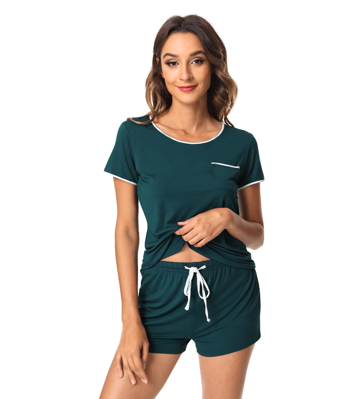WiWi Bamboo Viscose Womens Pajamas Cooling Sleepwear for Hot Flashes S-4X