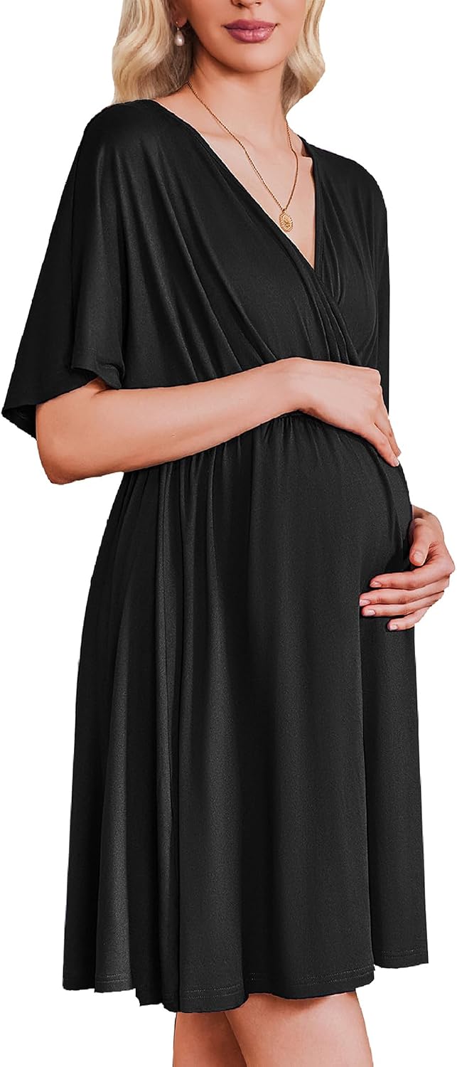 Ekouaer Labor and Delivery Gown Nursing Nightgown Birthing Pajamas Dress