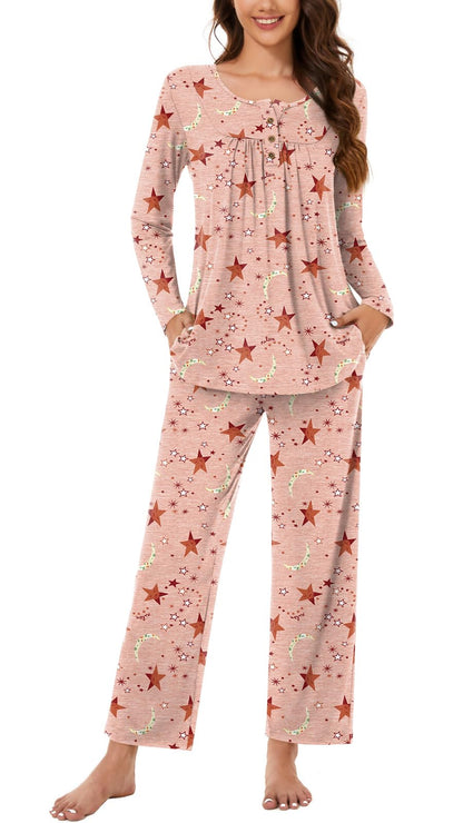 Bestbee Women's Pajama Sets 2 Piece Fall Lounge Outfits Ladies Pj Sets