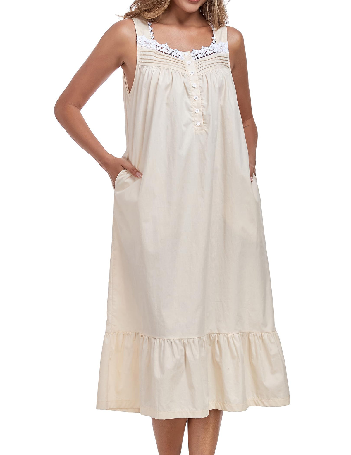 Viakeo 100% Cotton Nightgown for Women