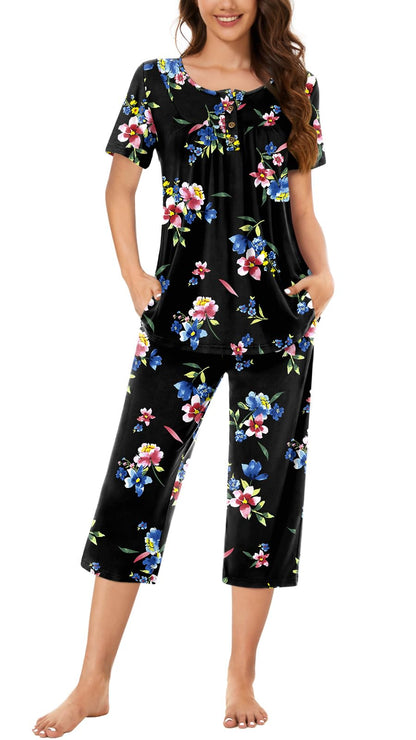Bestbee Pajamas for Women Set 2 Piece Outfits Soft Sleepwear Ladies Pj Sets