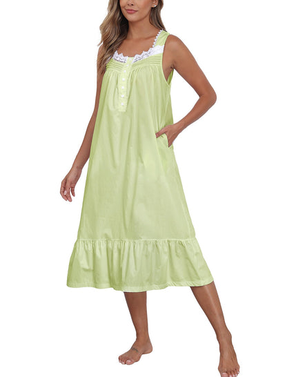Viakeo 100% Cotton Nightgown for Women