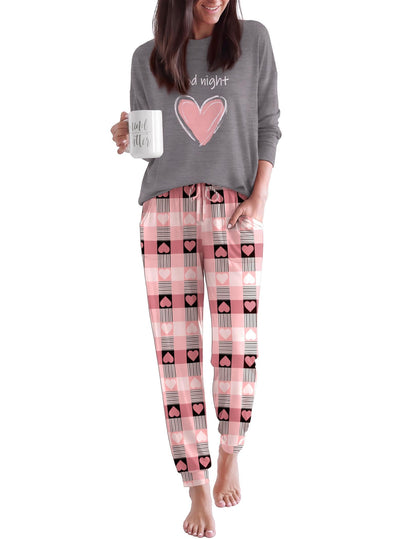 Ekouaer Pajamas for Women Set 2 Piece Long Sleeve Pjs Casual Lounge Sets