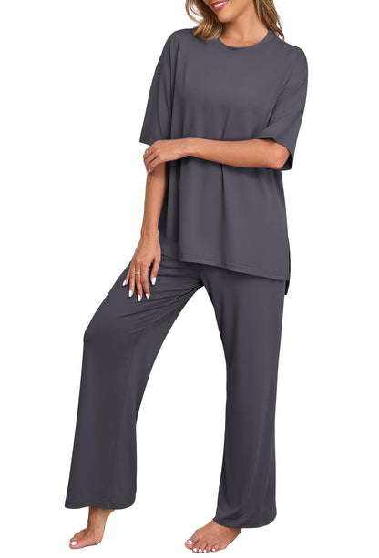 PrinStory Pajamas for Women Soft Pjs Lounge Set S-4XL