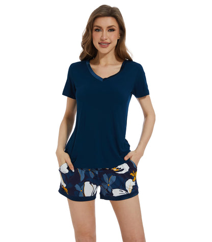 WiWi Bamboo Viscose Womens Pajamas Cooling Sleepwear for Hot Flashes S-4X