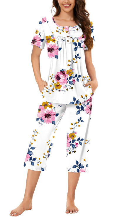 Bestbee Pajamas for Women Set 2 Piece Outfits Soft Sleepwear Ladies Pj Sets