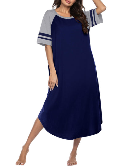 Ekouaer Nightgowns for Women Cotton Long Night Gowns Plus Size Moo Moos
