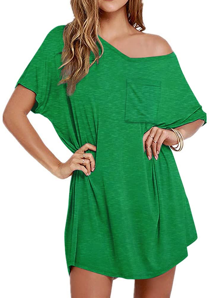 Ekouaer Cotton Nightgowns for Women Oversized Sleep Shirt Tshirt Night Gown