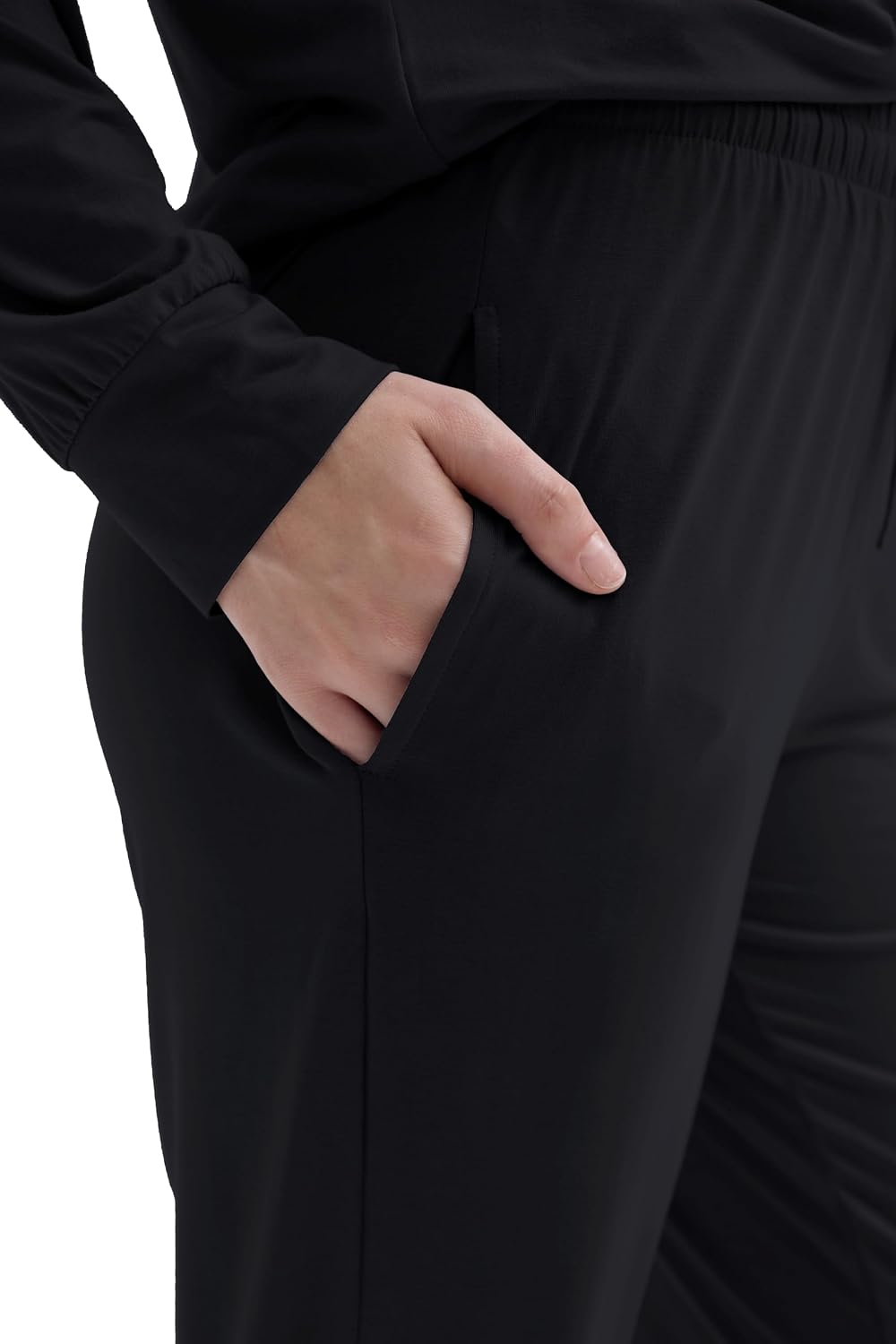 Joyaria Bamboo Viscose Pajamas Women Soft Long Sleeve Cooling Jogger Pants