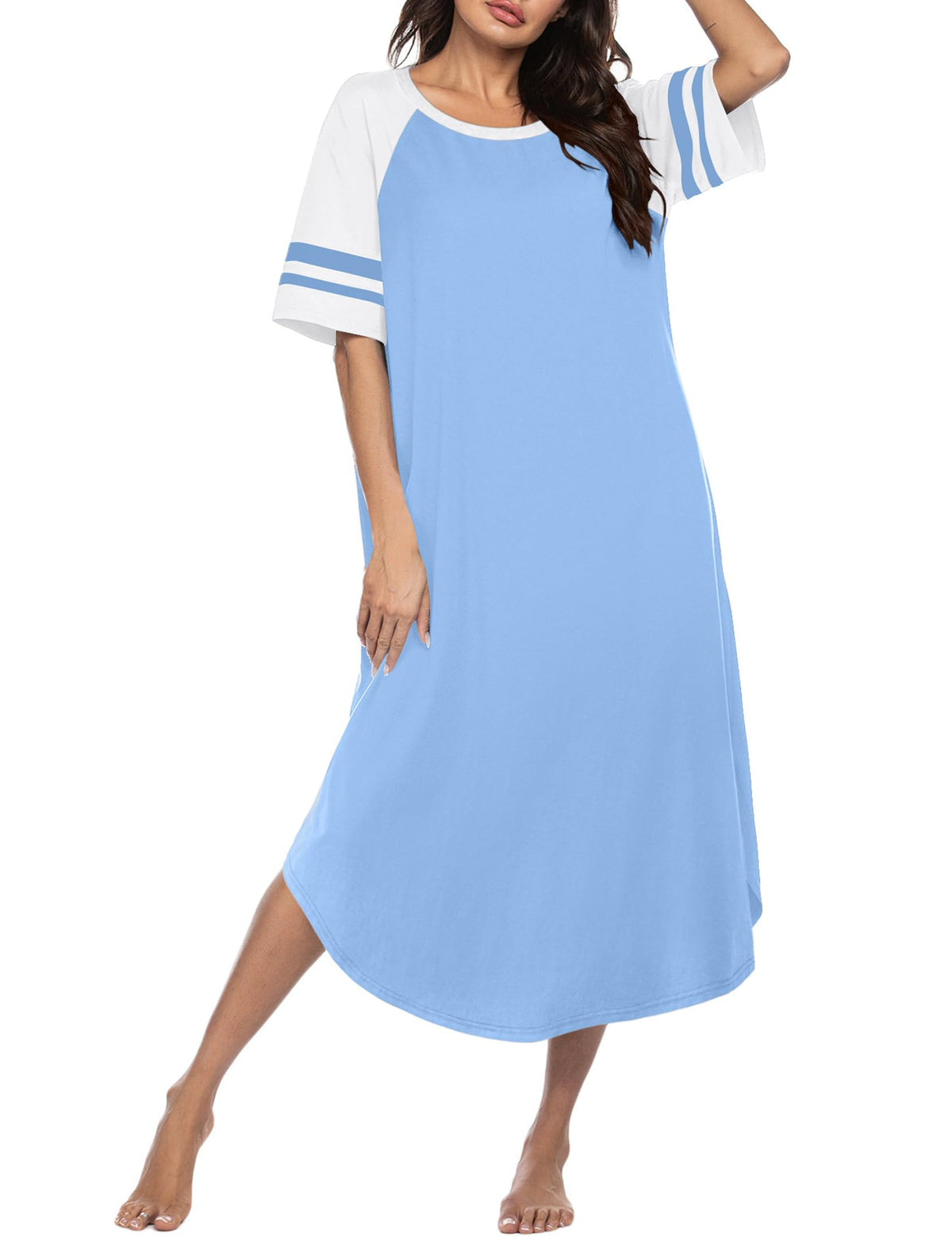 Ekouaer Nightgowns for Women Cotton Long Night Gowns Plus Size Moo Moos