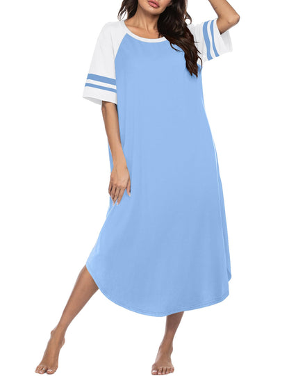 Ekouaer Nightgowns for Women Cotton Long Night Gowns Plus Size Moo Moos