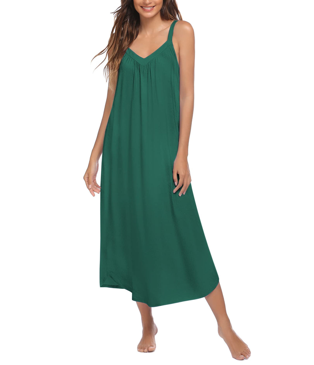 Ekouaer Womens Sleeveless Nightgown Slip Sleep Dress Full Length Loungewear