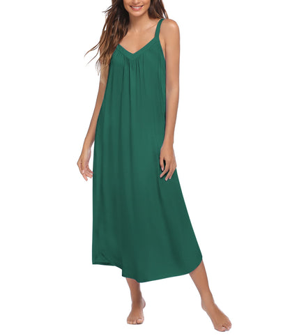 Ekouaer Womens Sleeveless Nightgown Slip Sleep Dress Full Length Loungewear