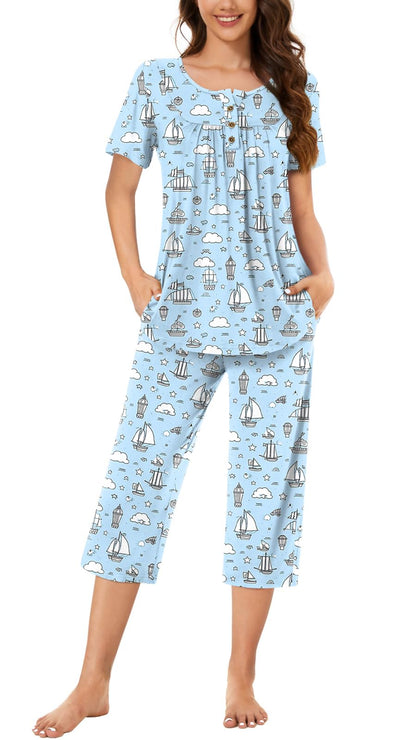 Bestbee Pajamas for Women Set 2 Piece Outfits Soft Sleepwear Ladies Pj Sets