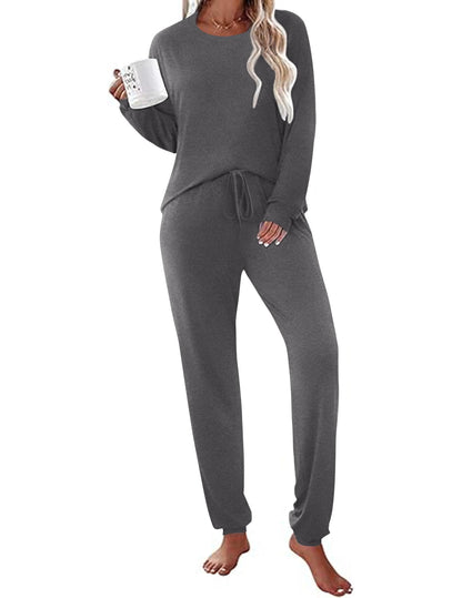 Ekouaer Womens Pajama Sets Long Sleeve Pjs Lounge Sets Joggers with Pockets