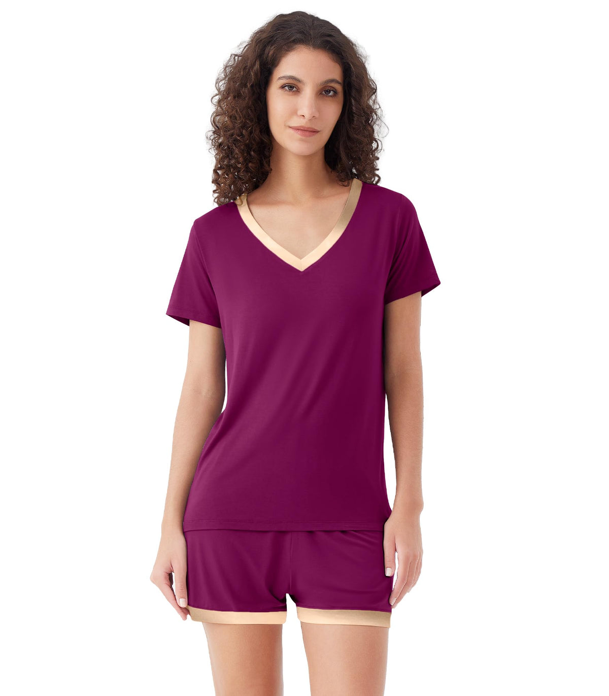 WiWi Bamboo Viscose Womens Pajamas Cooling Sleepwear for Hot Flashes S-4X