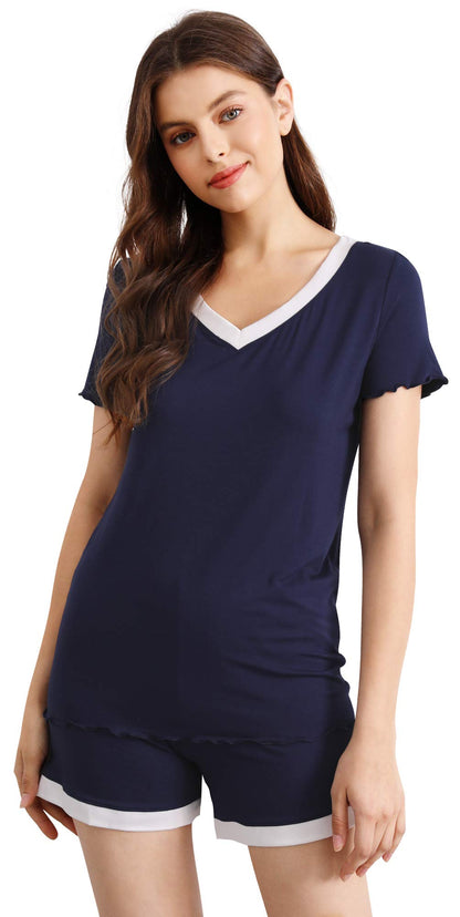 WiWi Bamboo Viscose Womens Pajamas Cooling Sleepwear for Hot Flashes S-4X