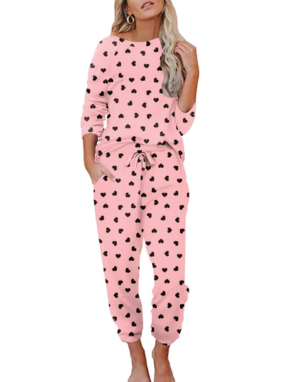Ekouaer Womens Pajamas Set Long Sleeve Loungewear Soft Joggers with Pockets