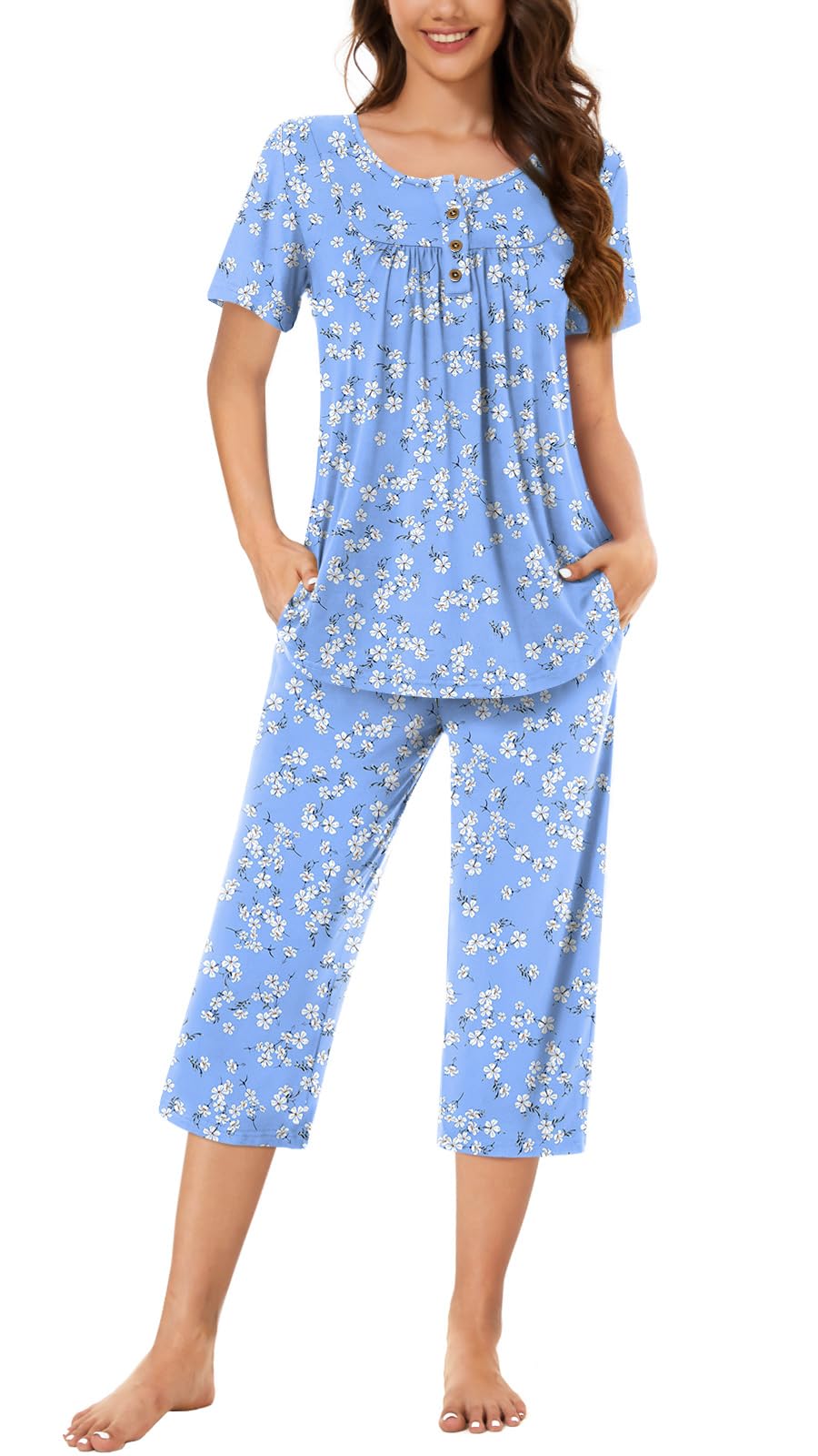 Bestbee Pajamas for Women Set 2 Piece Outfits Soft Sleepwear Ladies Pj Sets