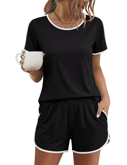 Ekouaer Womens Pajama Sets 2 Piece Soft Sleepwear Summer Lounge Sets S-XXL