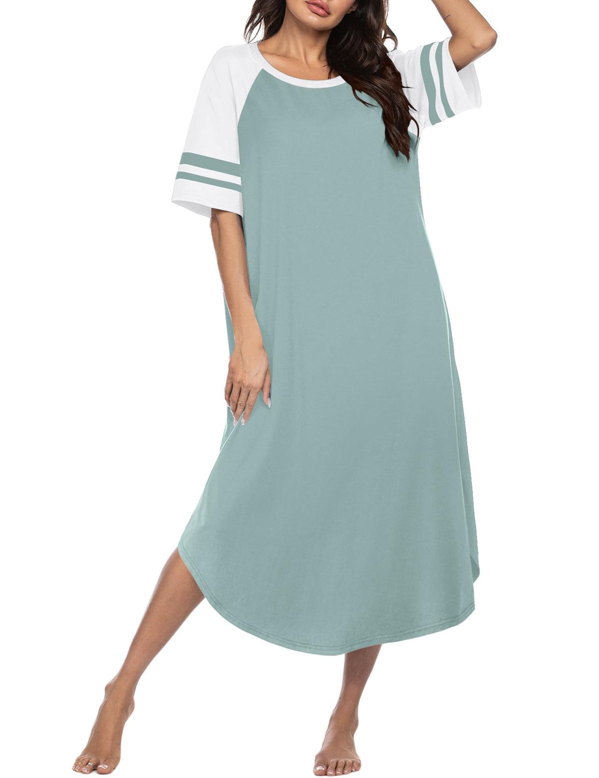 Ekouaer Nightgowns for Women Cotton Long Night Gowns Plus Size Moo Moos