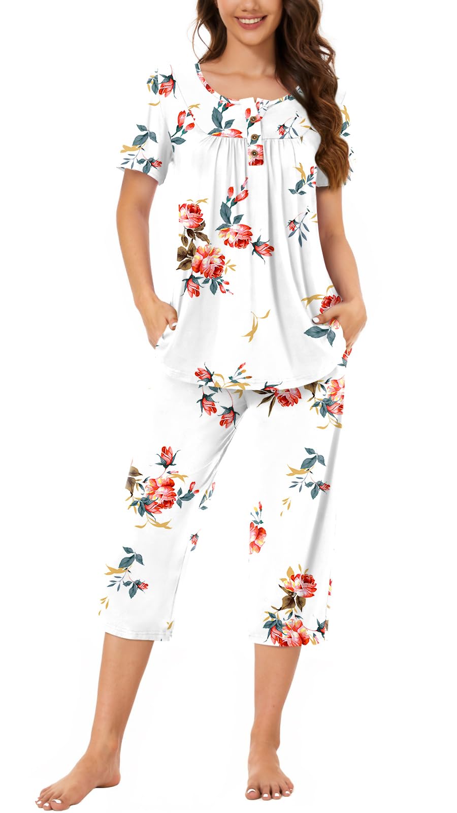 Bestbee Pajamas for Women Set 2 Piece Outfits Soft Sleepwear Ladies Pj Sets