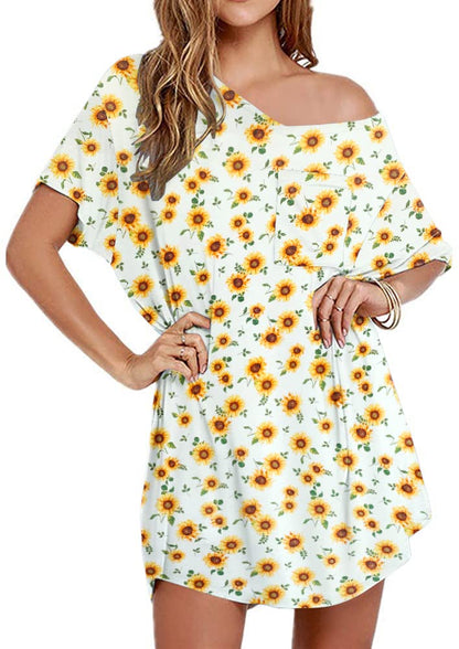 Ekouaer Cotton Nightgowns for Women Oversized Sleep Shirt Tshirt Night Gown