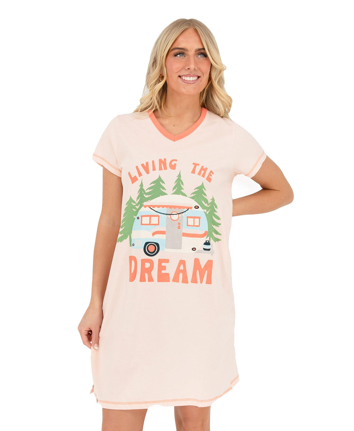 Lazy One Women's Novelty Cotton Nightgown, Cute V-neck Womens Sleep Shirts