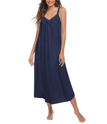 Ekouaer Womens Sleeveless Nightgown Slip Sleep Dress Full Length Loungewear