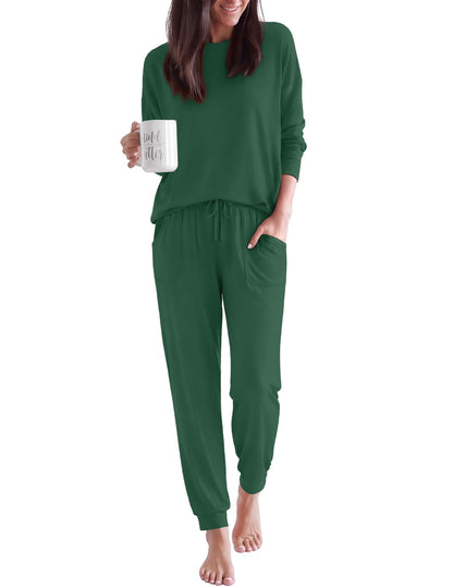 Ekouaer Pajamas for Women Set 2 Piece Long Sleeve Pjs Casual Lounge Sets