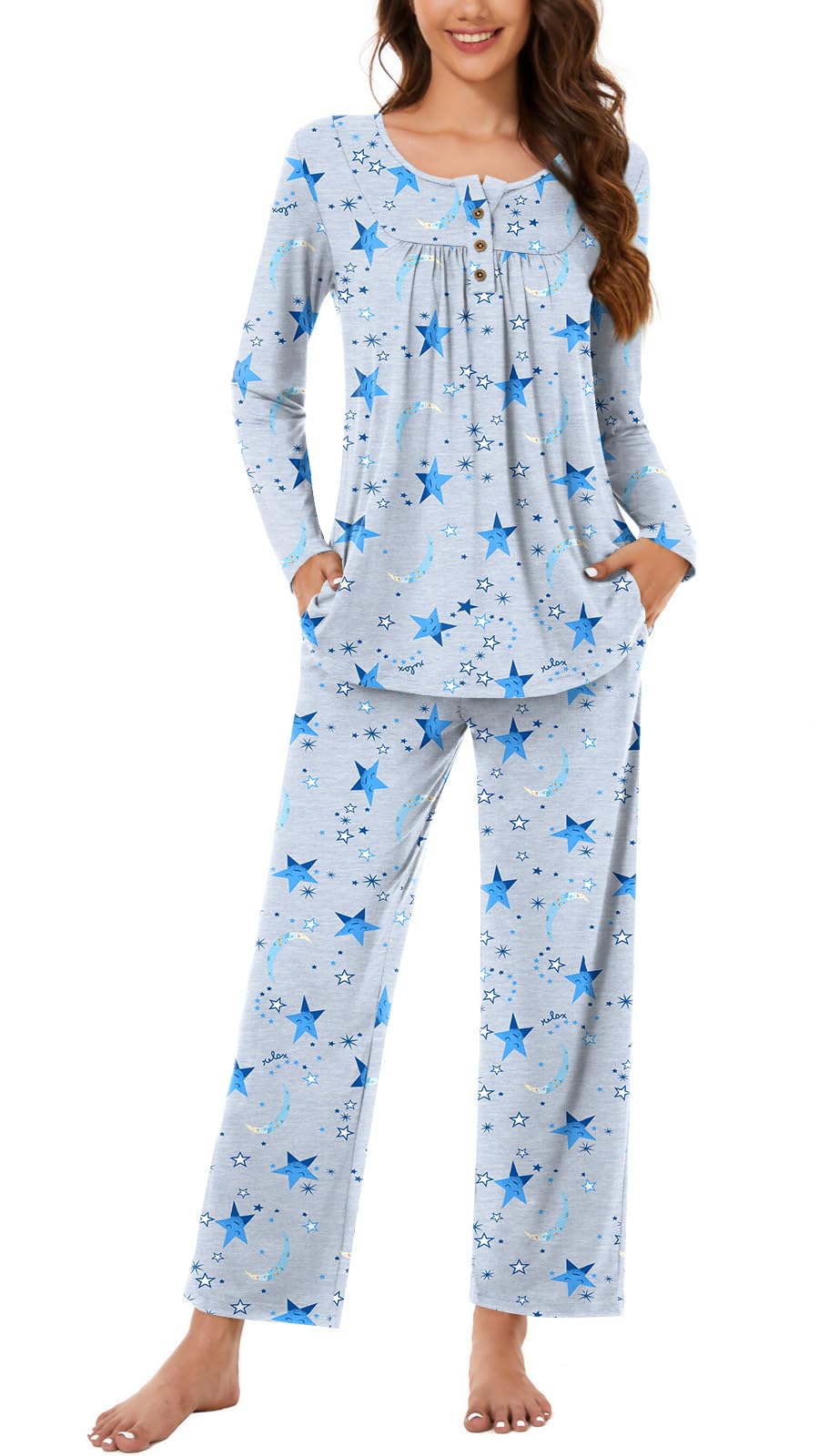 Bestbee Women's Pajama Sets 2 Piece Fall Lounge Outfits Ladies Pj Sets