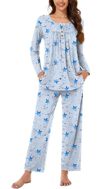 Bestbee Women's Pajama Sets 2 Piece Fall Lounge Outfits Ladies Pj Sets