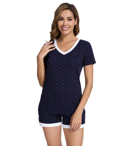 WiWi Bamboo Viscose Womens Pajamas Cooling Sleepwear for Hot Flashes S-4X