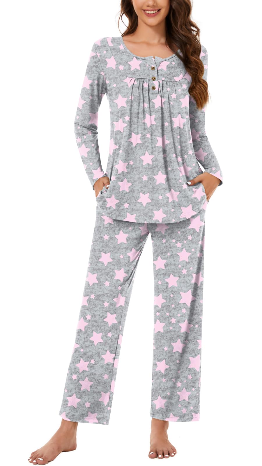 Bestbee Women's Pajama Sets 2 Piece Fall Lounge Outfits Ladies Pj Sets