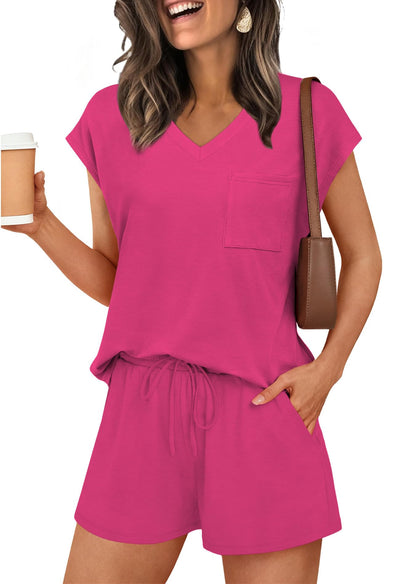 RUMIA Lounge Sets for Women 2 Piece Summer Pajamas Set