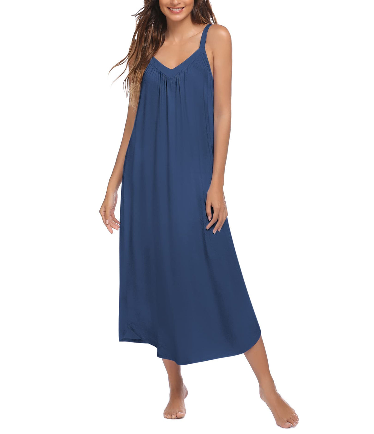 Ekouaer Womens Sleeveless Nightgown Slip Sleep Dress Full Length Loungewear