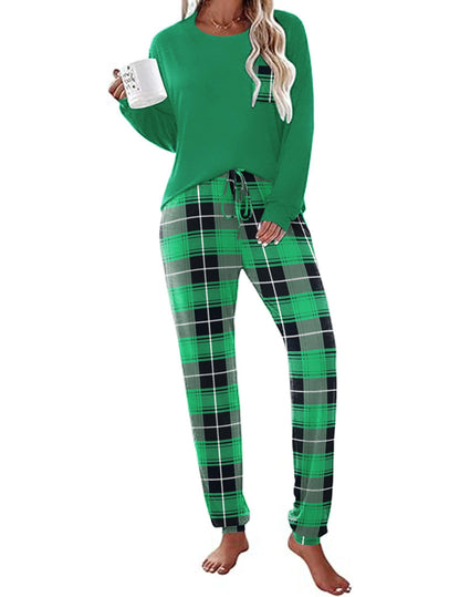 Ekouaer Womens Pajama Sets Long Sleeve Pjs Lounge Sets Joggers with Pockets